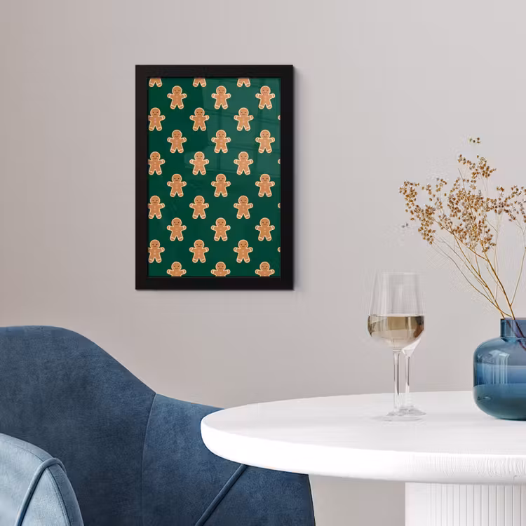 Poster met lijst - Peperkoek - Kerst - Groen — 4
