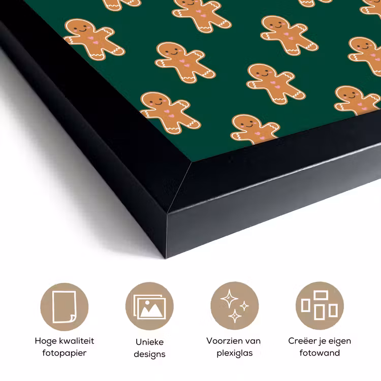 Poster met lijst - Peperkoek - Kerst - Groen — 6
