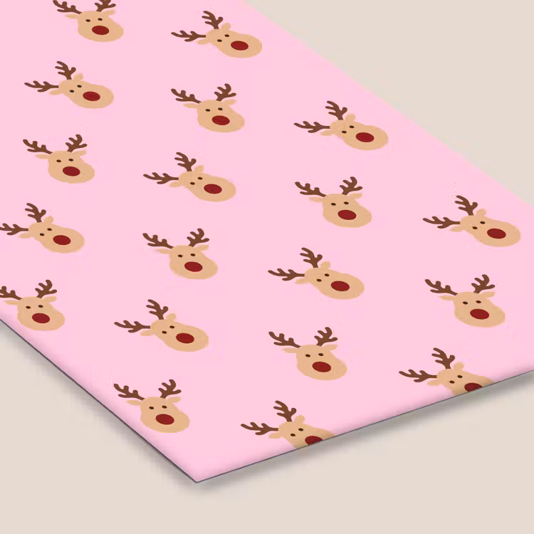 Poster met lijst - Rendieren - Kerst - Roze — 7