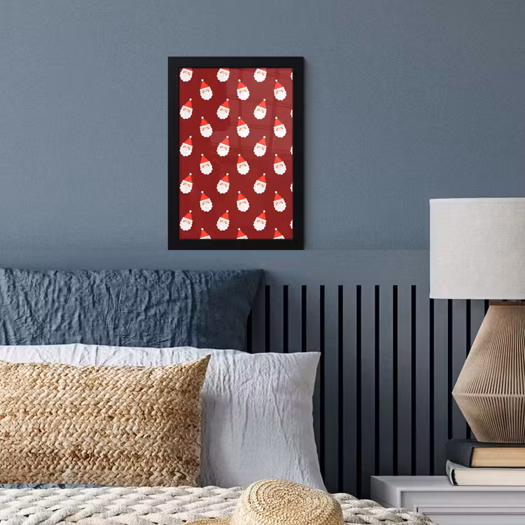 Poster met lijst - Kerst - Kerstman - Rood — 3