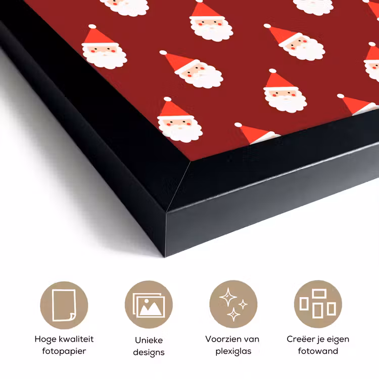 Poster met lijst - Kerst - Kerstman - Rood — 6