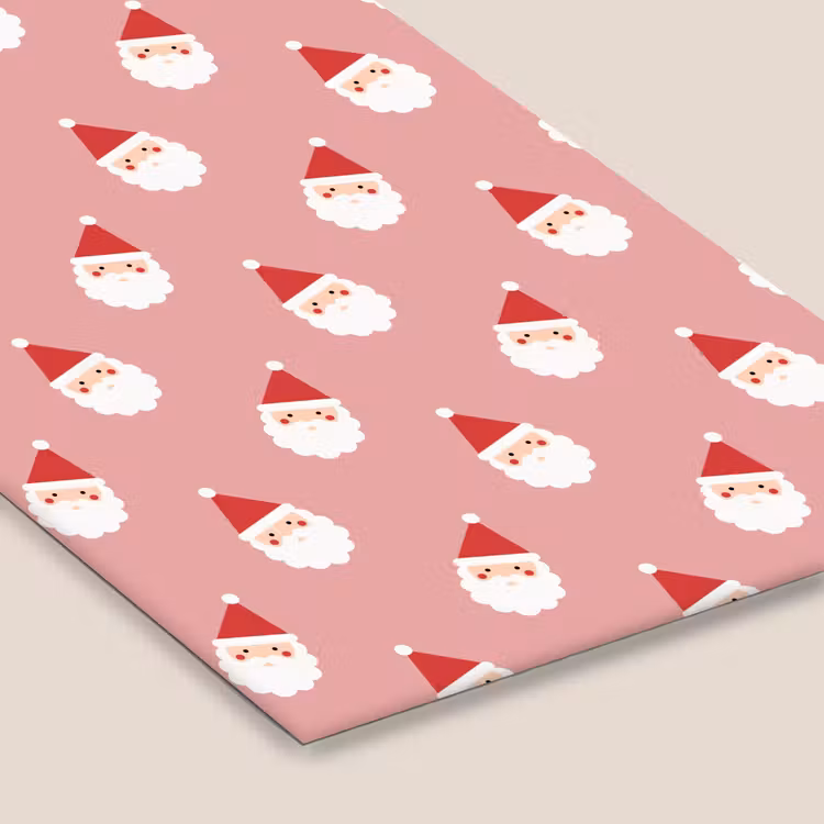 Poster met lijst - Kerst - Kerstman - Roze — 7