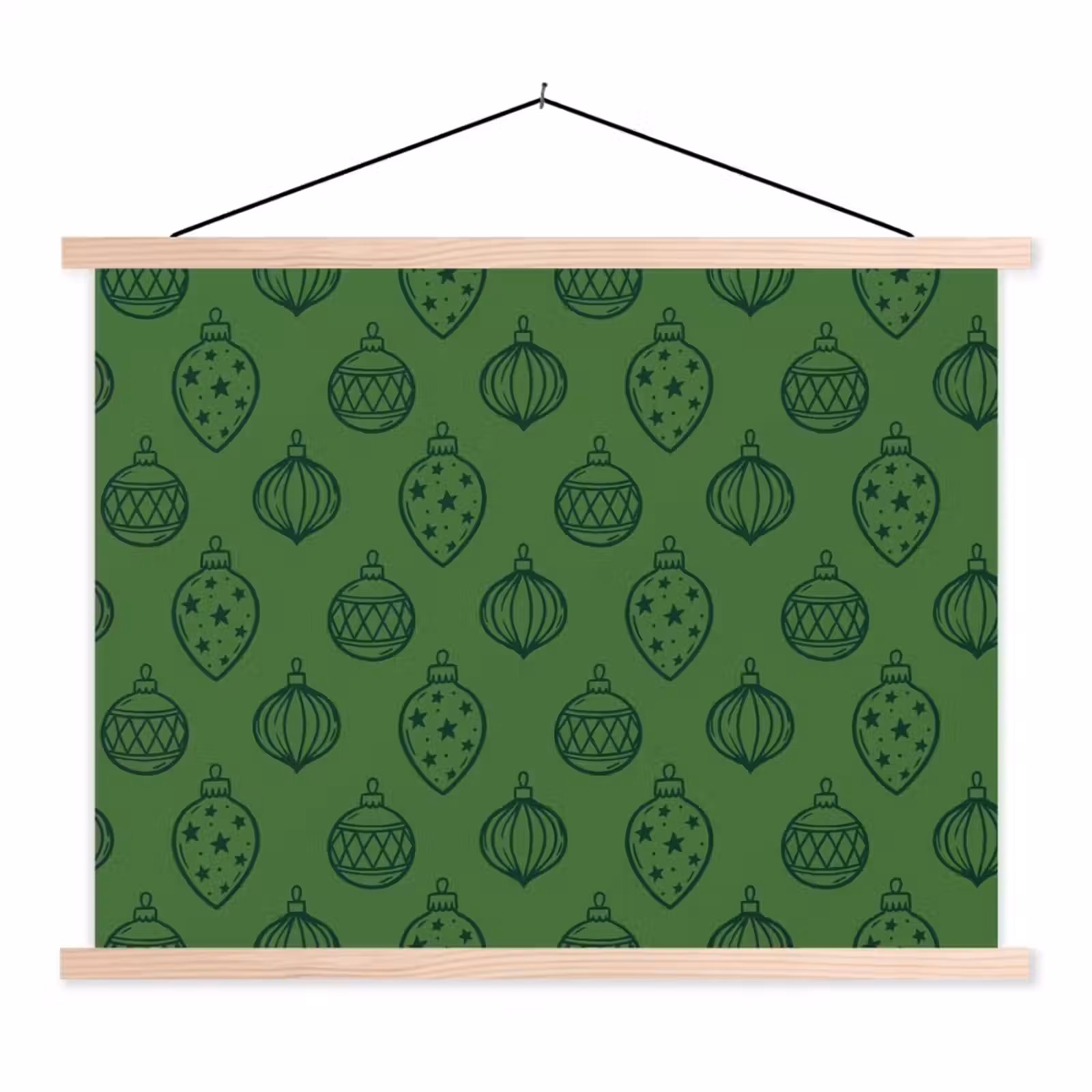 Schoolplaat - Kerstbal - Kerst - Groen — 1