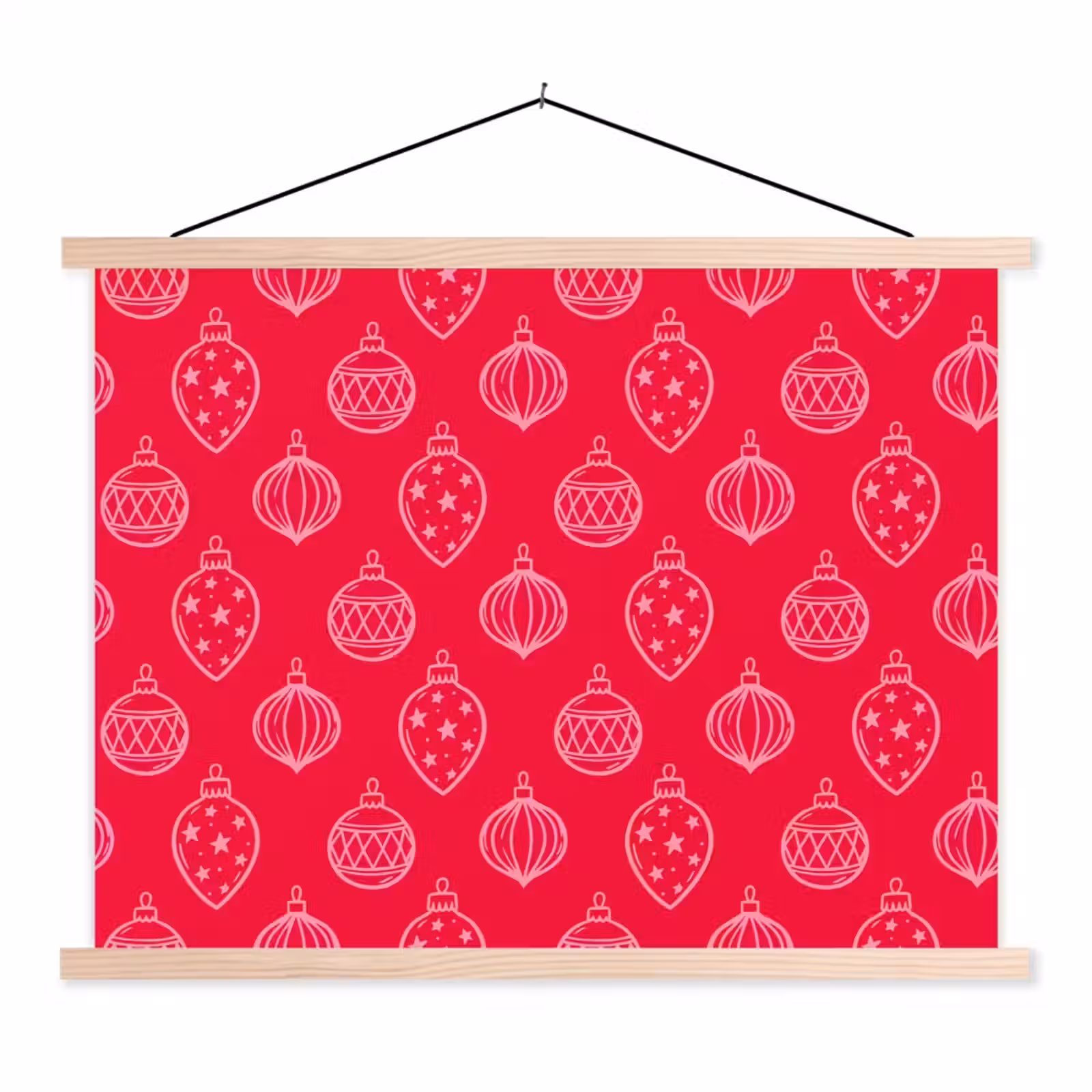 Schoolplaat - Kerstbal - Rood - Roze — 1