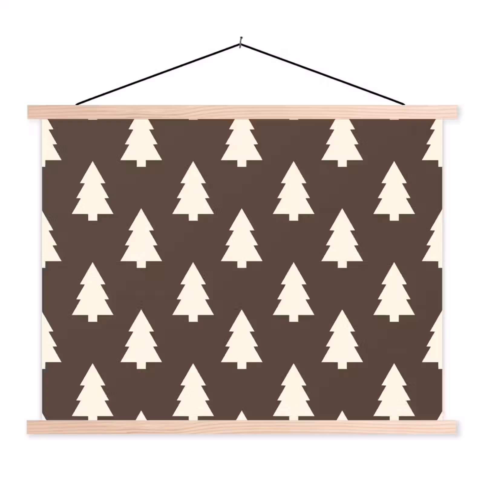 Schoolplaat - Kerstboom - Grijs - Crème — 1