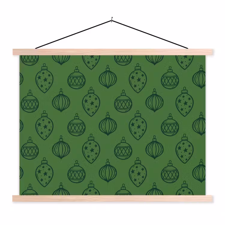 Schoolplaat - Kerstbal - Kerst - Groen — 1
