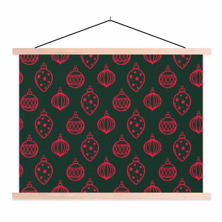 Schoolplaat - Kerstbal - Rood - Groen — 1