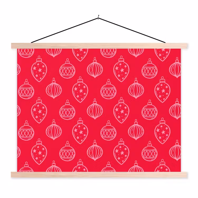 Schoolplaat - Kerstbal - Rood - Roze — 1