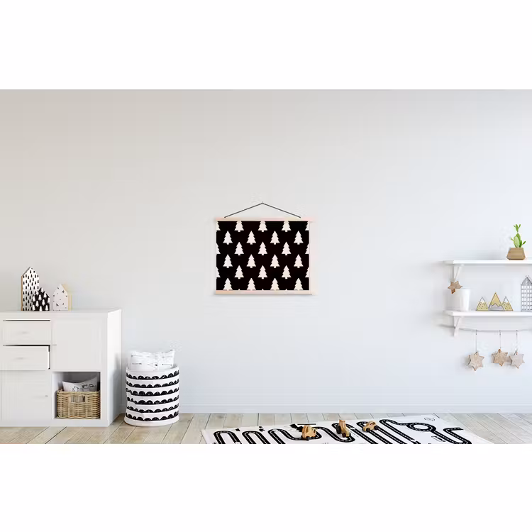 Schoolplaat - Kerstboom - Zwart - Wit — 3