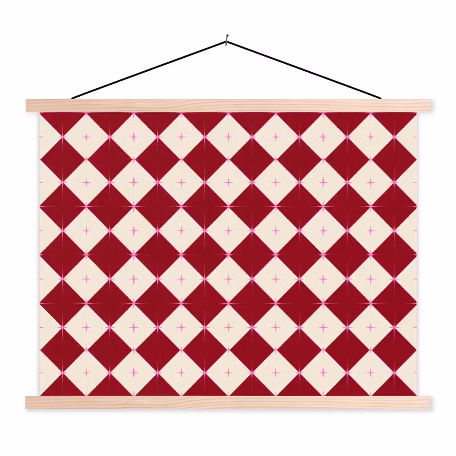 Schoolplaat - Ster - Roze - Rood - Kerst — 1