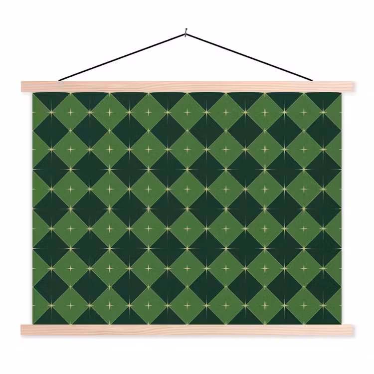 Schoolplaat - Ster - Groen - Kerst — 1