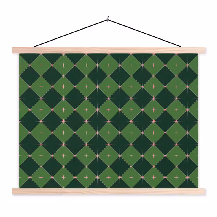 Schoolplaat - Ster - Groen - Roze - Kerst — 1
