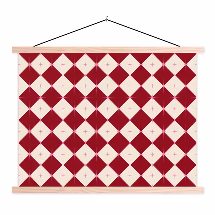 Schoolplaat - Ster - Roze - Rood - Kerst — 1