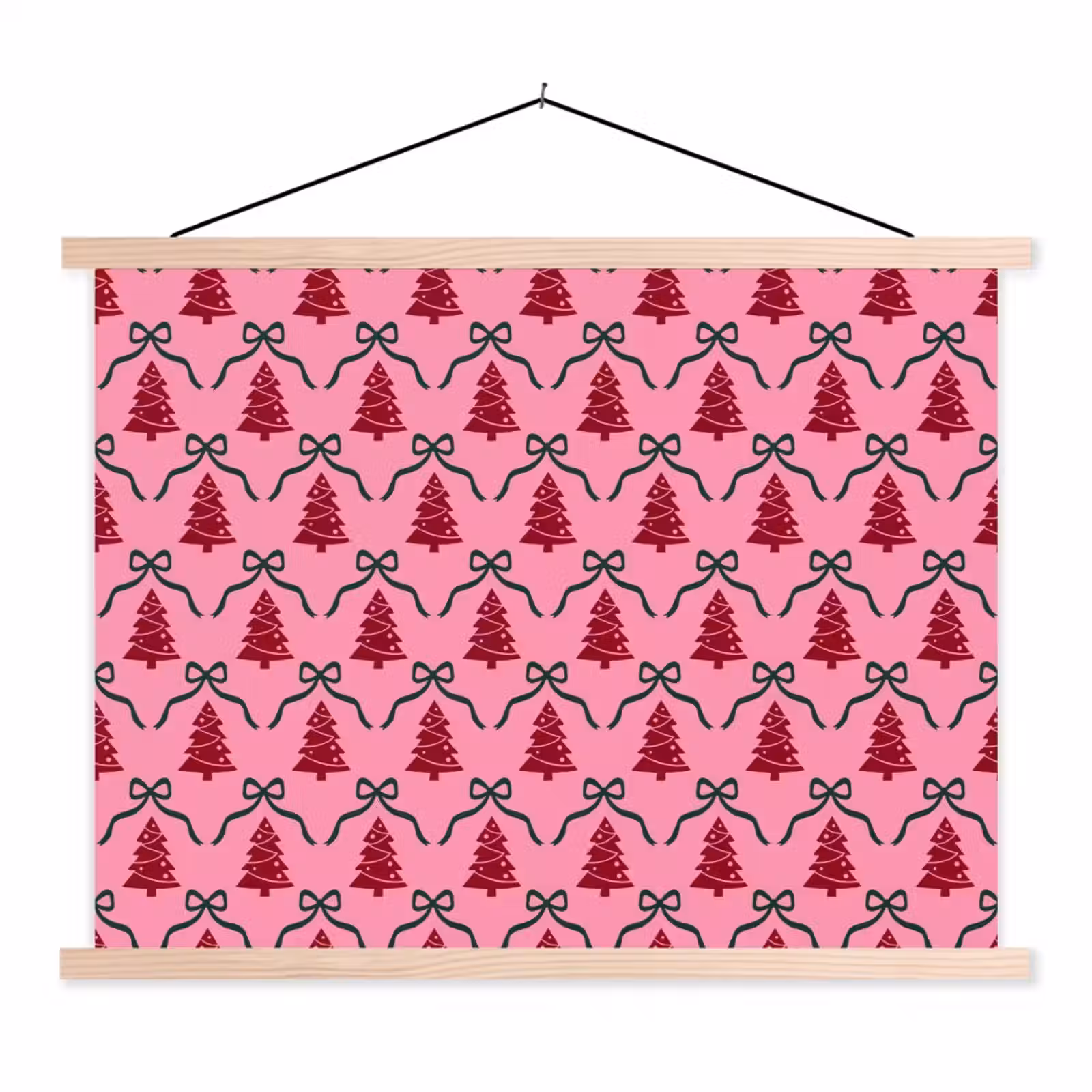 Schoolplaat - Kerst - Rood - Groen - Strik — 1