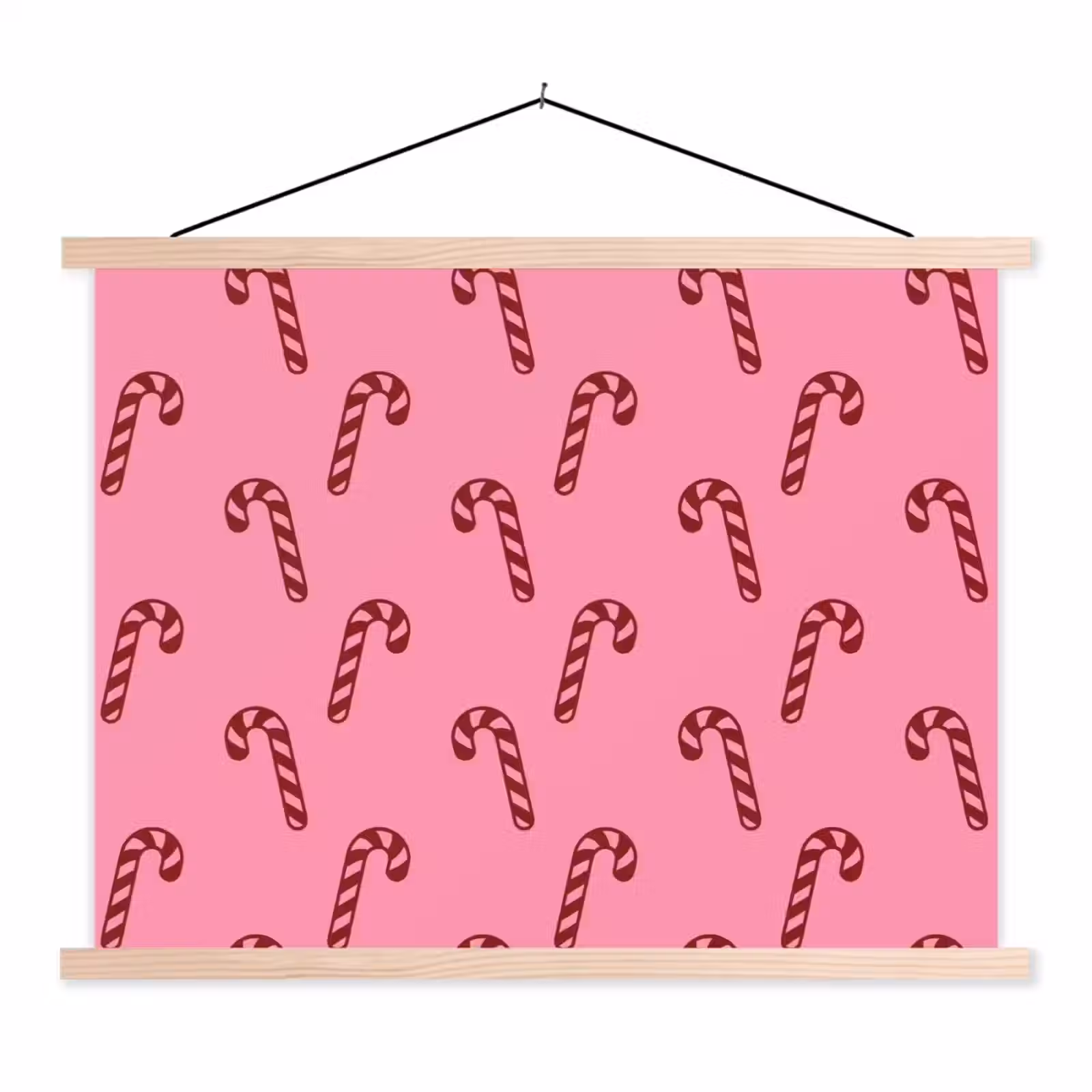 Schoolplaat - Kerst - Roze - Zuurstok - Rood — 1