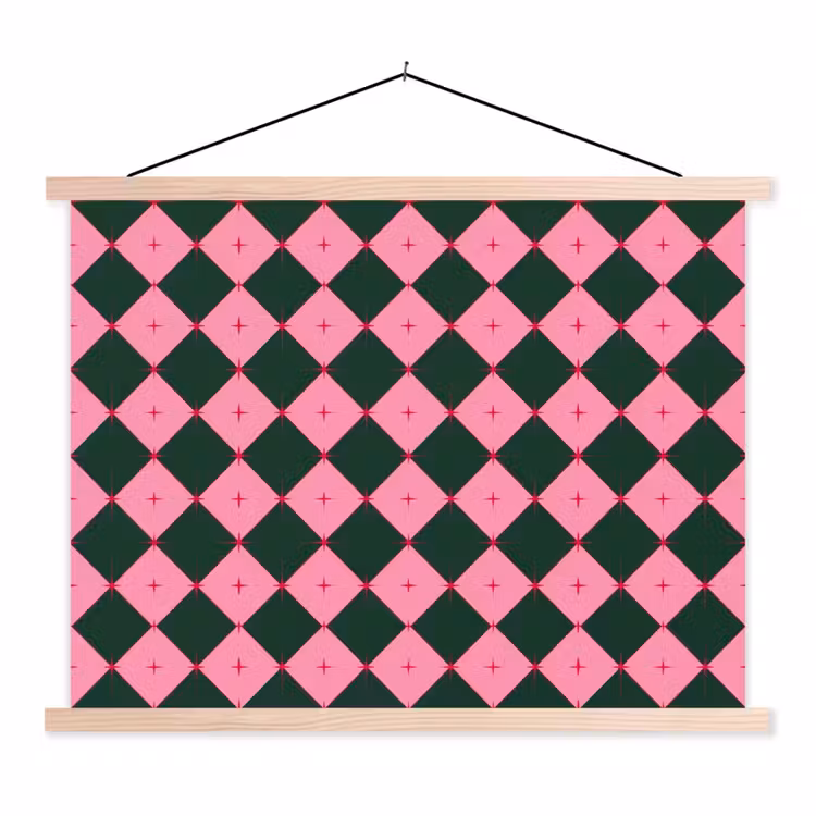 Schoolplaat - Ster - Roze - Groen - Kerst — 1