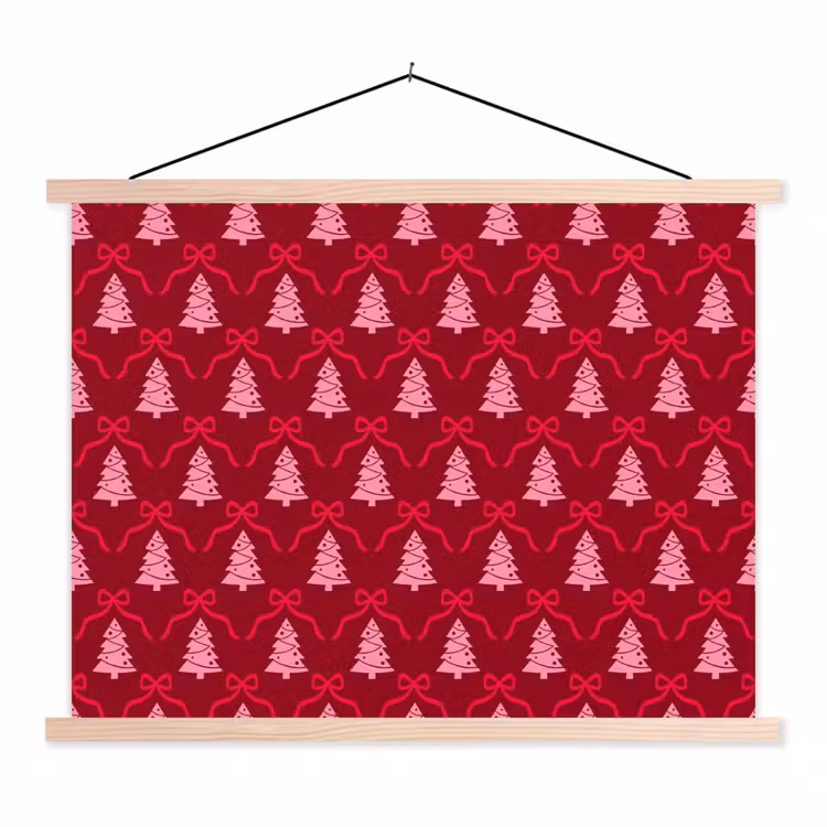 Schoolplaat - Strik - Rood - Roze - Kerst — 1