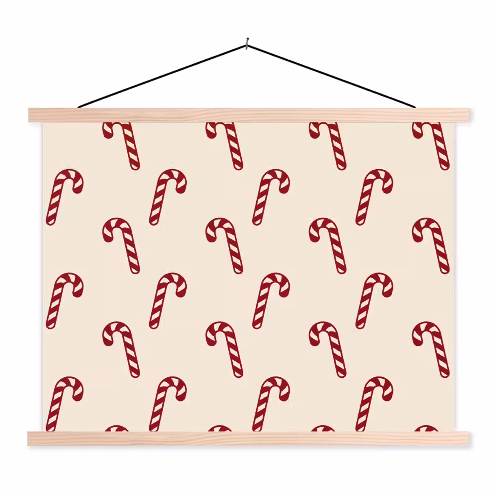 Schoolplaat - Kerst - Rood - Crème - Zuurstok — 1