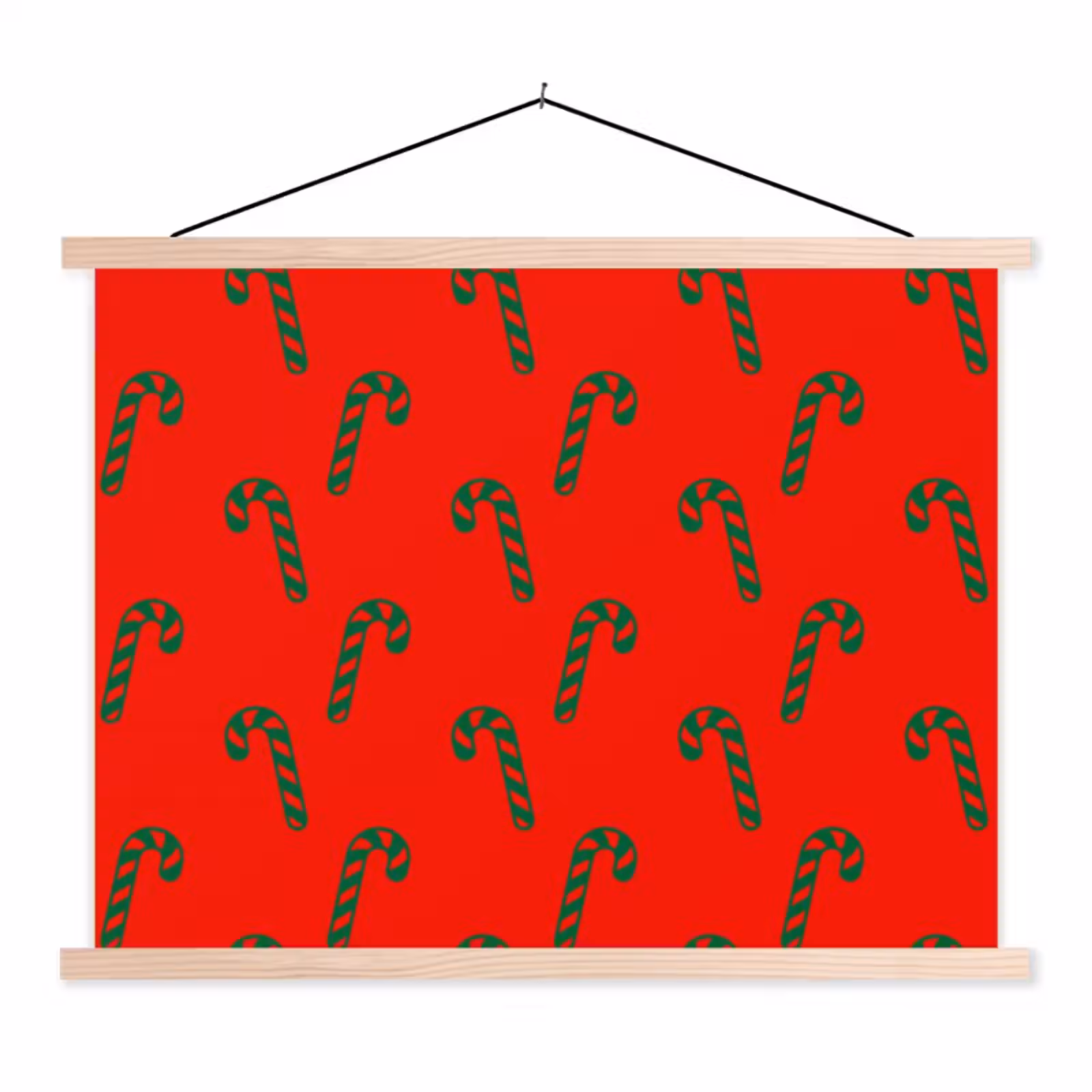 Schoolplaat - Kerst - Rood - Groen - Zuurstok — 1
