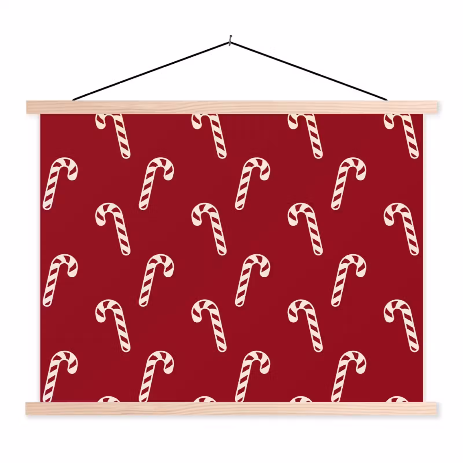 Schoolplaat - Kerst - Rood - Wit - Zuurstok — 1