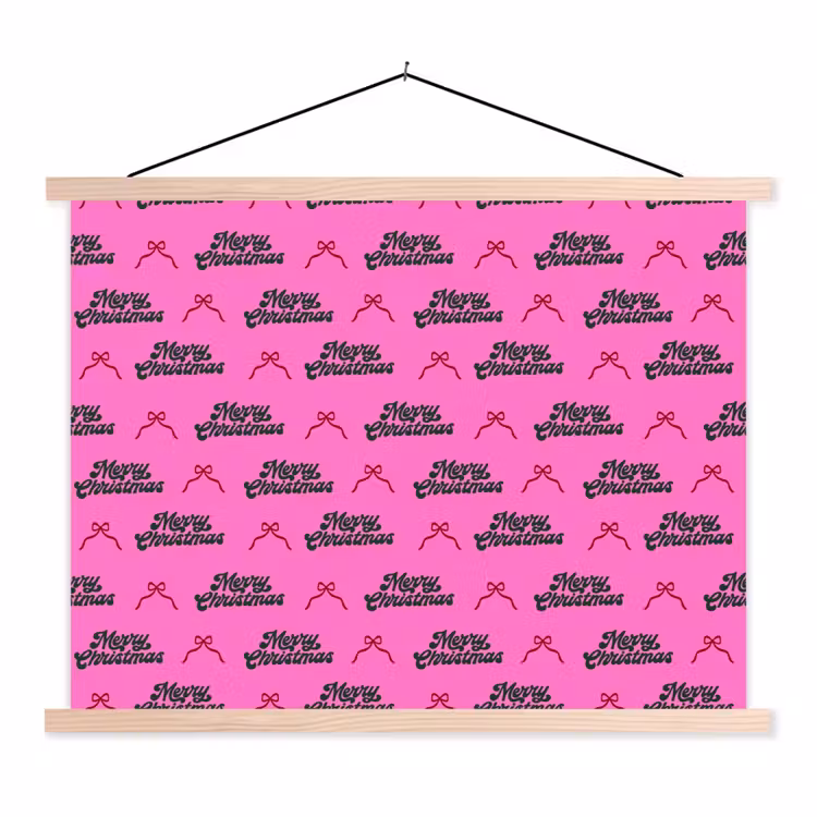 Schoolplaat - Tekst - Neon - Roze - Kerst — 1