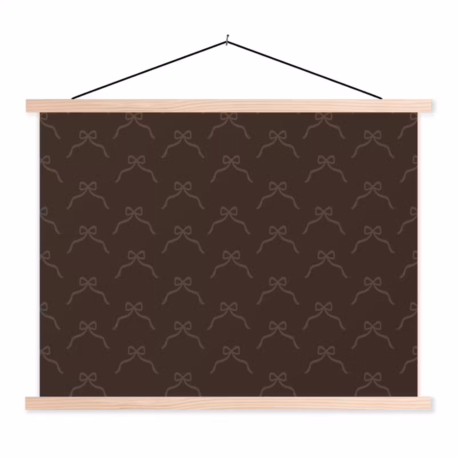 Schoolplaat - Kerst - Bruin - Strik — 1
