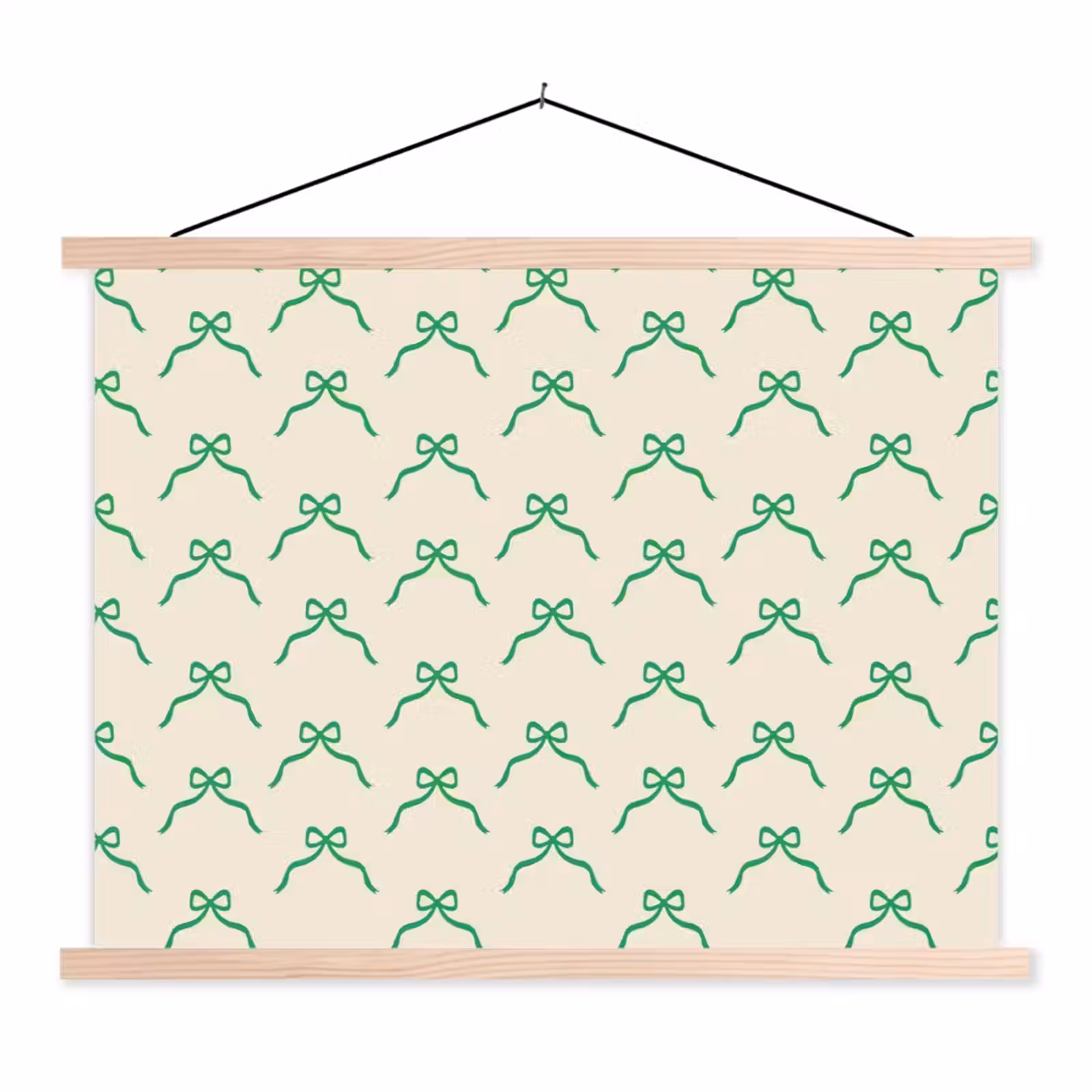 Schoolplaat - Strik - Crème - Groen - Kerst — 1