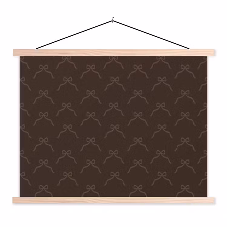 Schoolplaat - Kerst - Bruin - Strik — 1