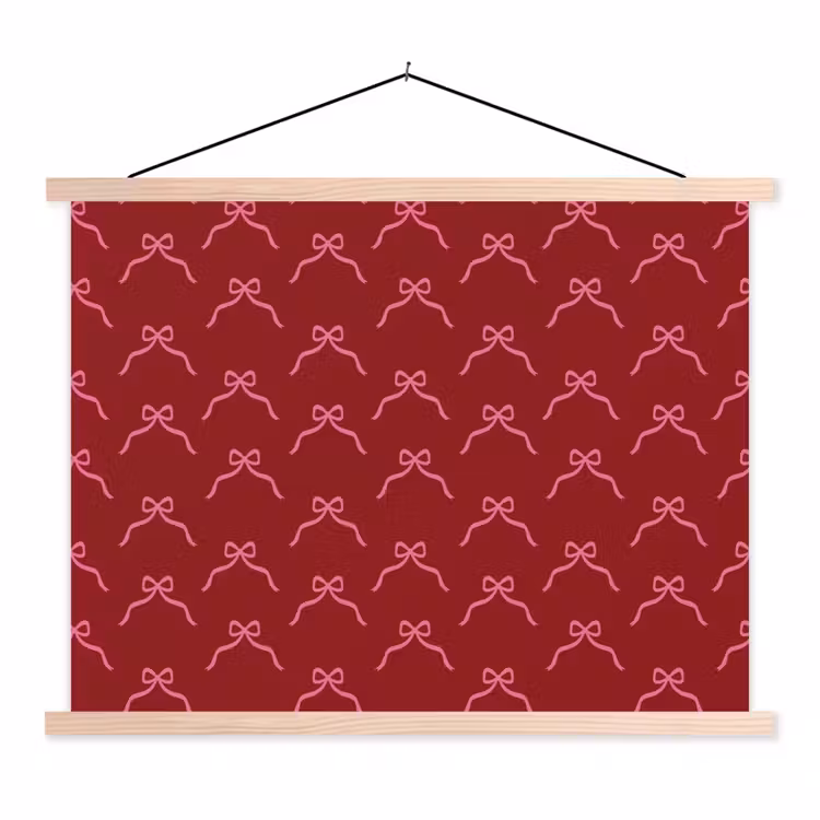Schoolplaat - Strik - Kerst - Rood - Roze — 1