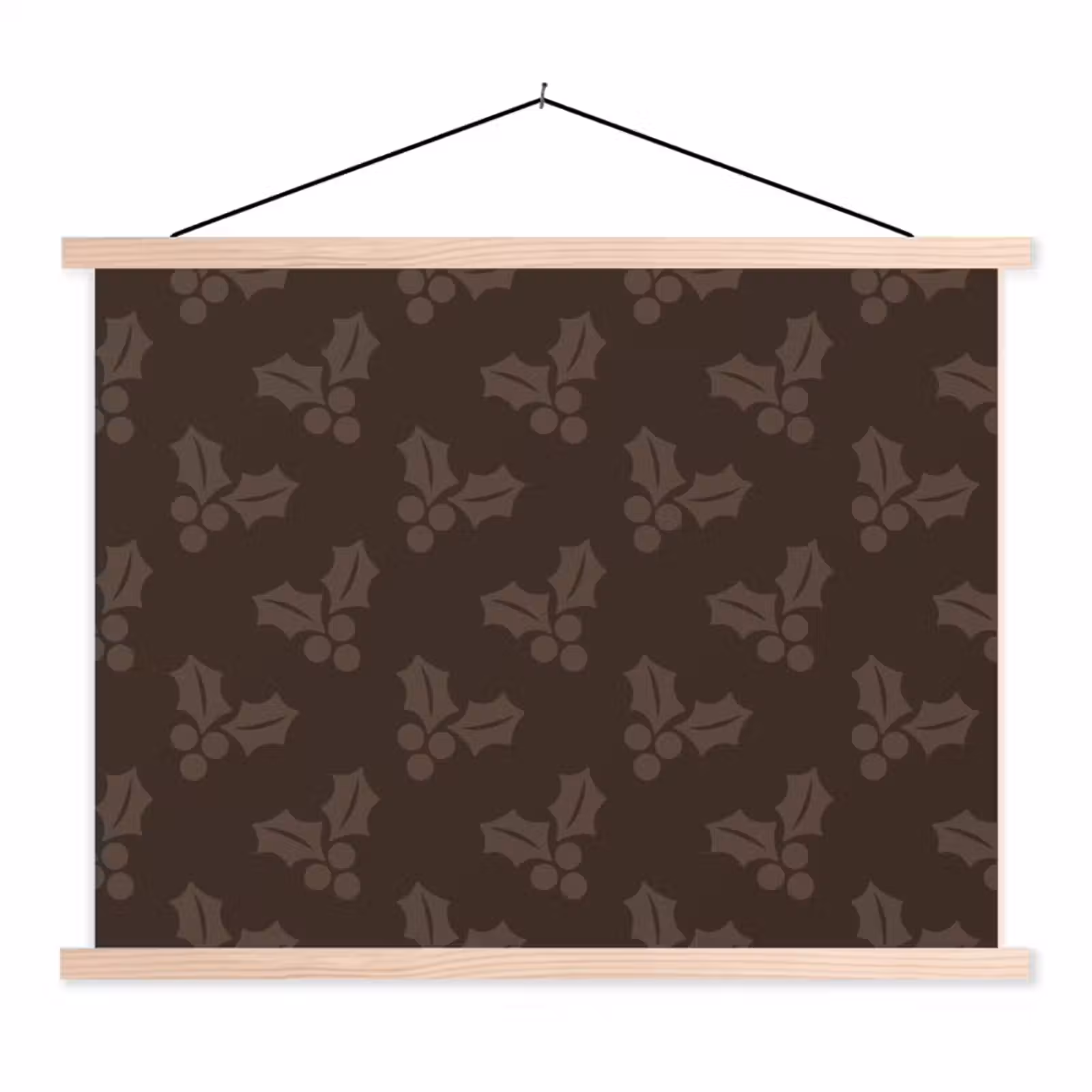 Schoolplaat - Kerst - Hulst - Bruin — 1