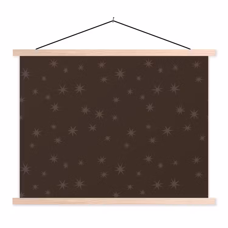 Schoolplaat - Bruin - Sterren - Kerst — 1