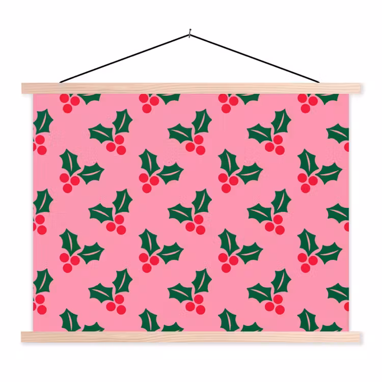 Schoolplaat - Hulst - Kerst - Roze — 1