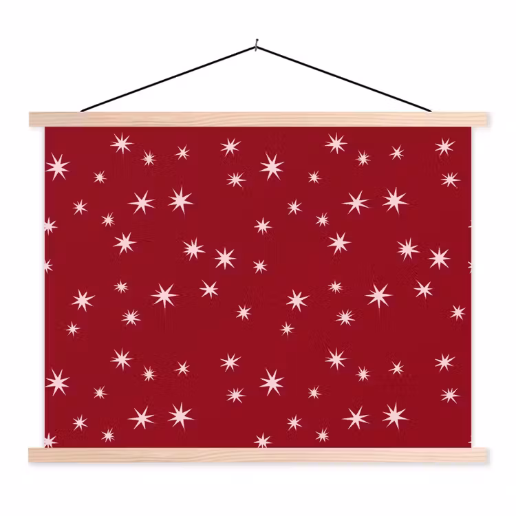 Schoolplaat - Rood - Wit - Kerst - Ster — 1