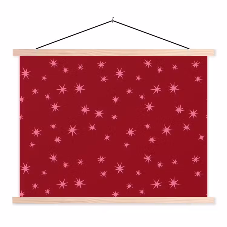 Schoolplaat - Ster - Roze - Kerst - Rood — 1