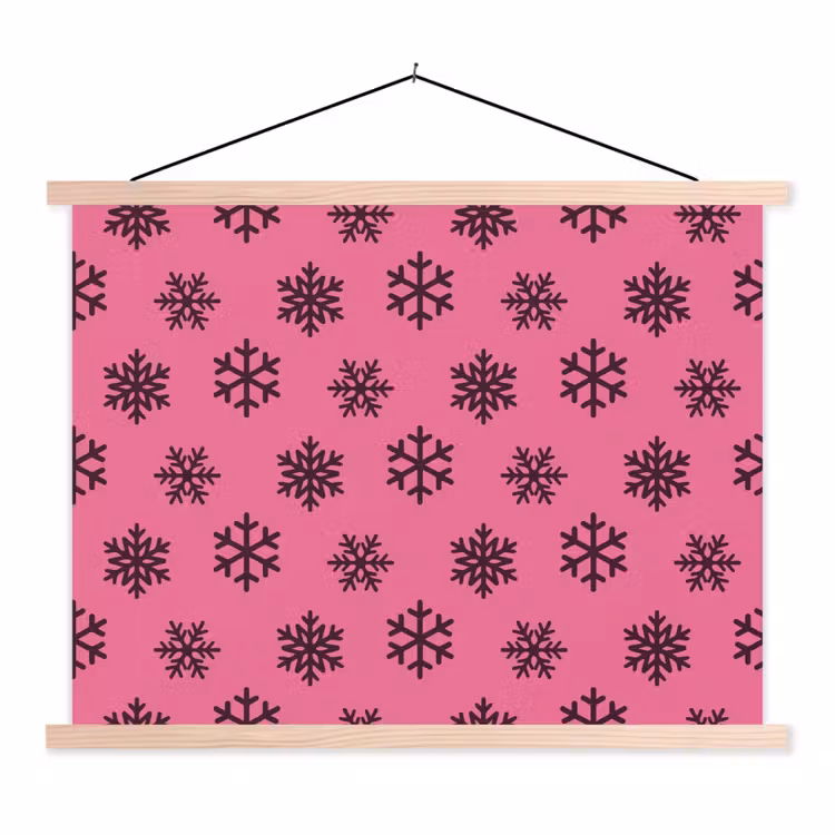 Schoolplaat - Sneeuwvlok - Paars - Roze - Kerst — 1