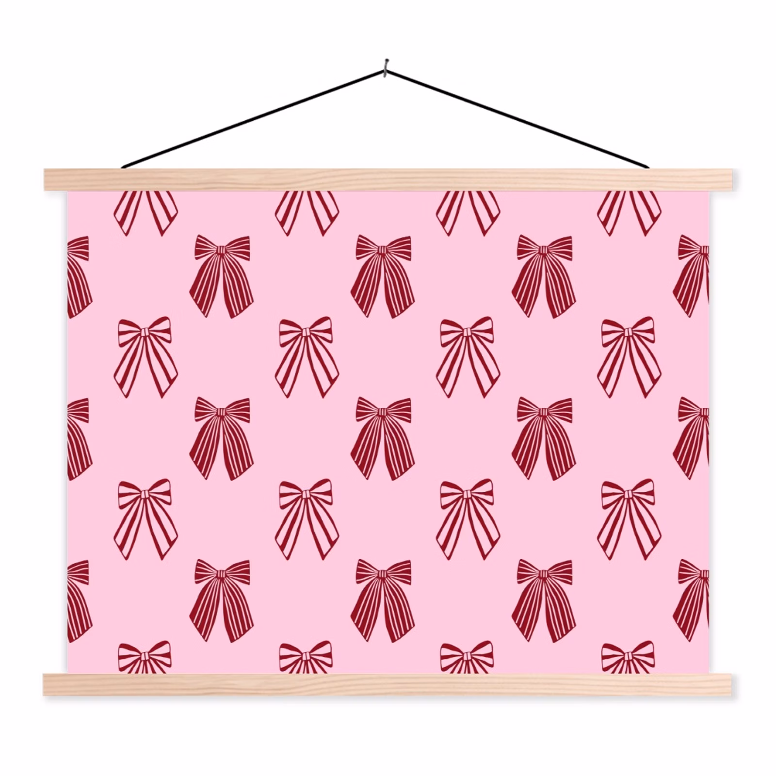 Schoolplaat - Strikken - Kerst - Roze - Burgundy — 1