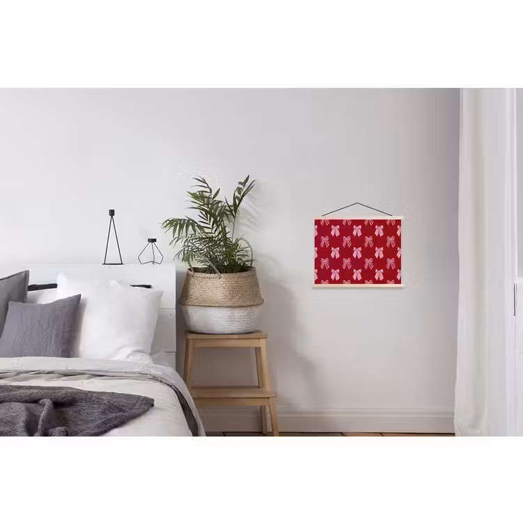 Schoolplaat - Strikken - Kerst - Burgundy - Roze — 2