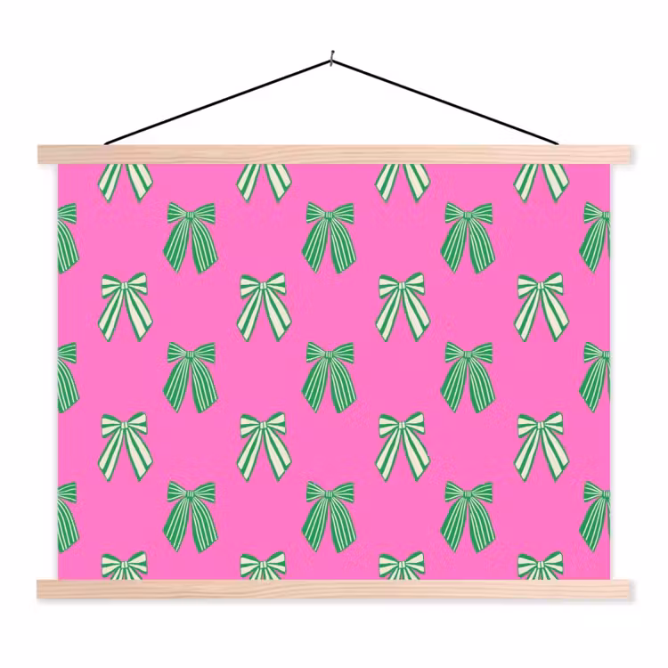 Schoolplaat - Strikken - Kerst - Neon - Roze - Groen — 1