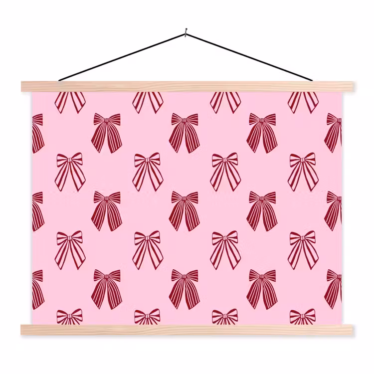 Schoolplaat - Strikken - Kerst - Roze - Burgundy — 1