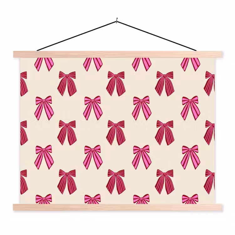 Schoolplaat - Strikken - Kerst - Roze - Crème — 1