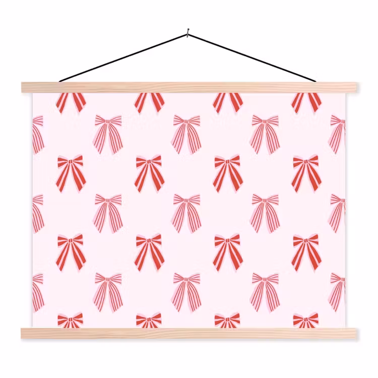Schoolplaat - Strikken - Kerst - Roze - Rood — 1