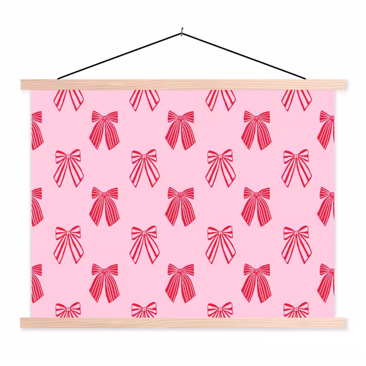 Schoolplaat - Strikken - Kerstmis - Roze - Rood — 1