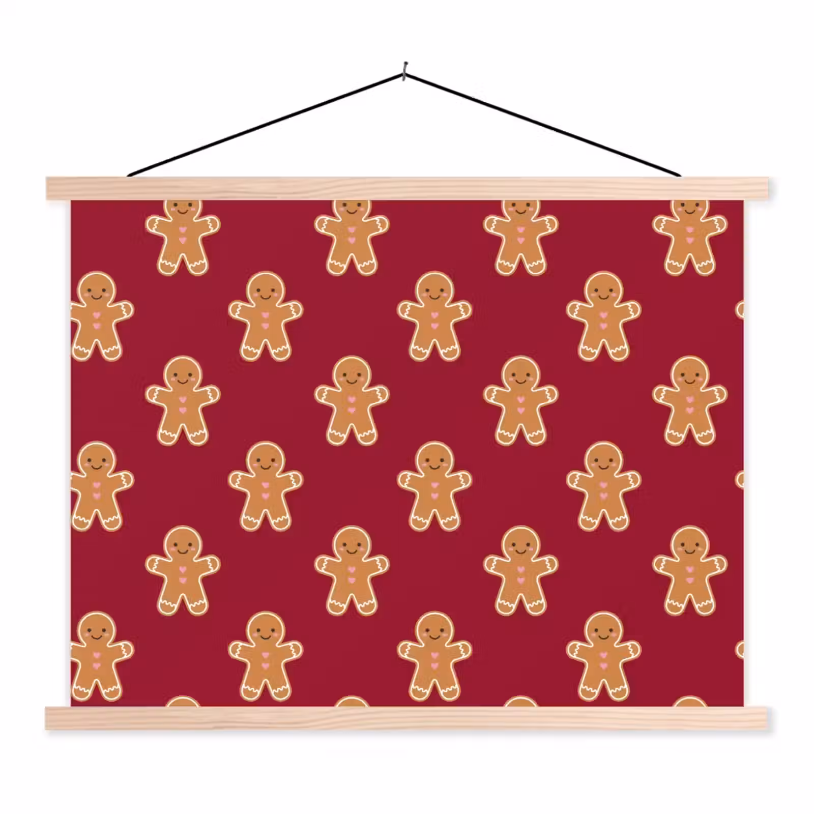 Schoolplaat - Peperkoek - Kerst - Rood — 1