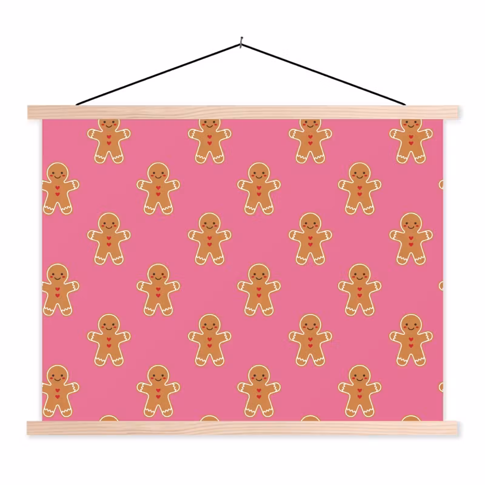 Schoolplaat - Peperkoek - Kerst - Roze - Bruin — 1