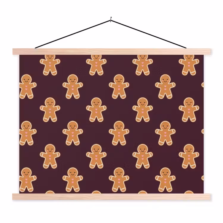 Schoolplaat - Peperkoek - Kerst - Burgundy — 1