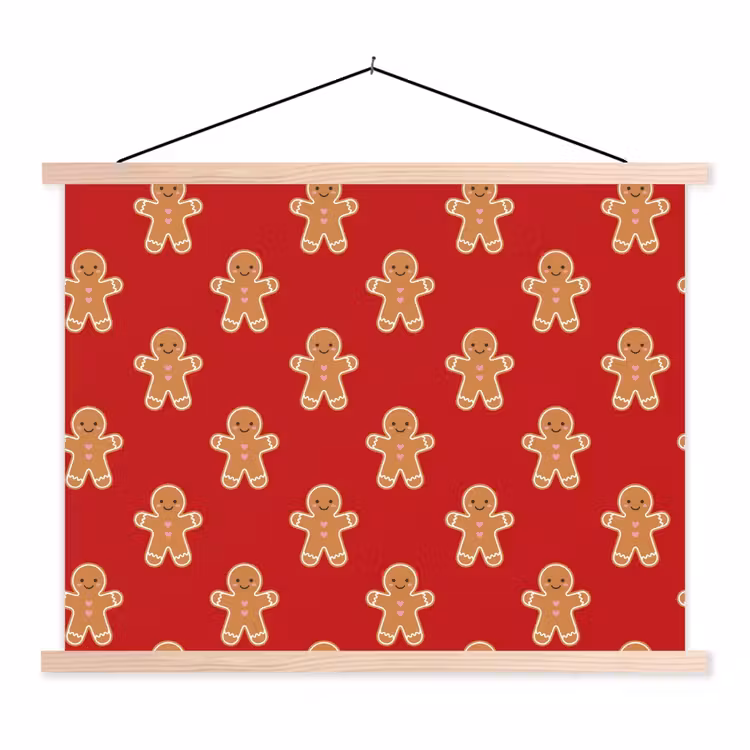Schoolplaat - Peperkoek - Kerst - Rood — 1