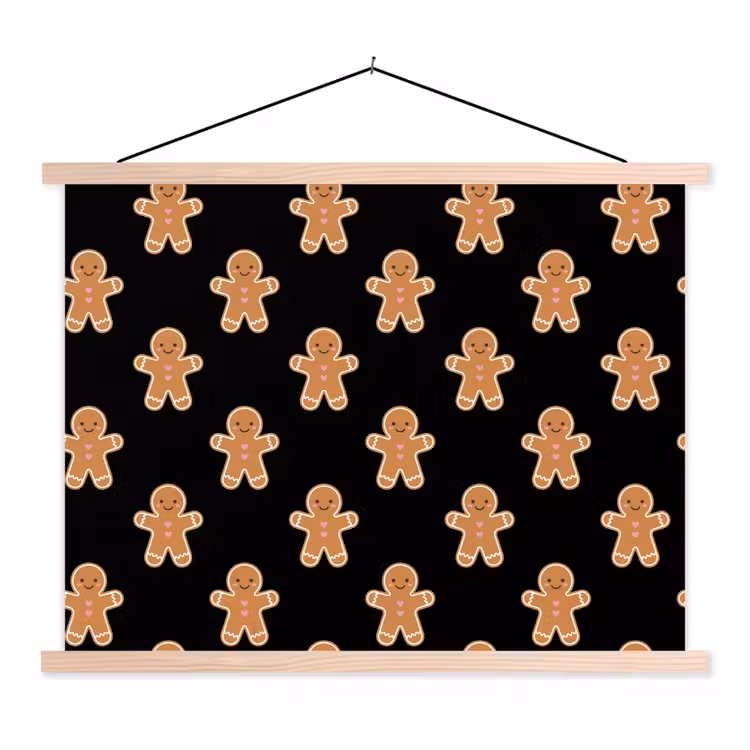 Schoolplaat - Peperkoek - Kerst - Zwart — 1