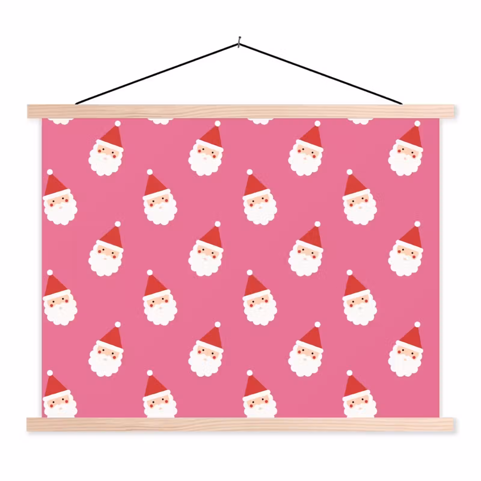 Schoolplaat - Kerstman - Kerst - Rood - Roze — 1