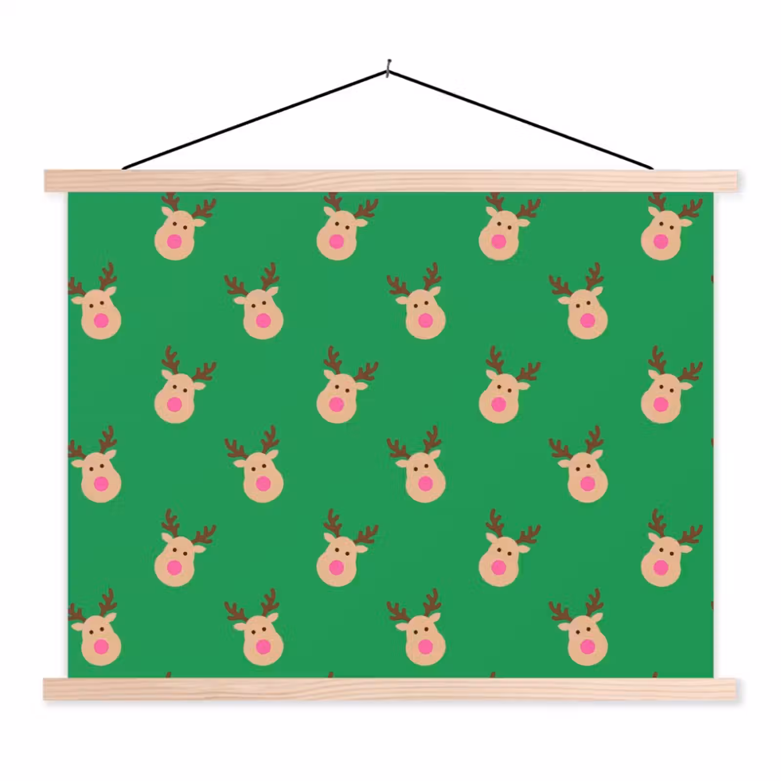 Schoolplaat - Rendieren - Kerst - Neon - Groen — 1