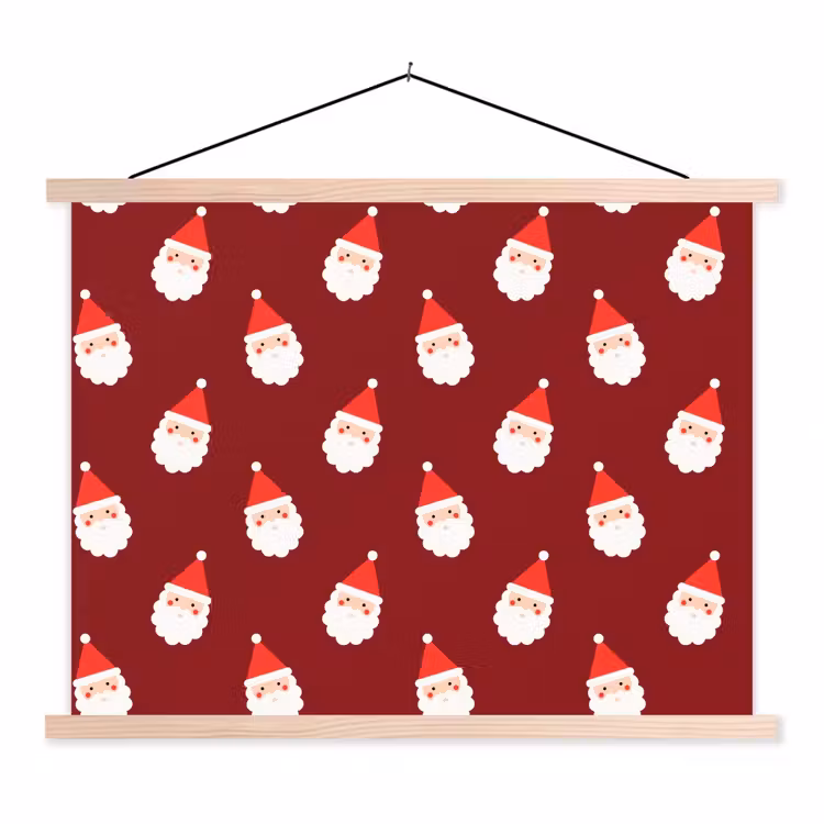 Schoolplaat - Kerst - Kerstman - Rood — 1